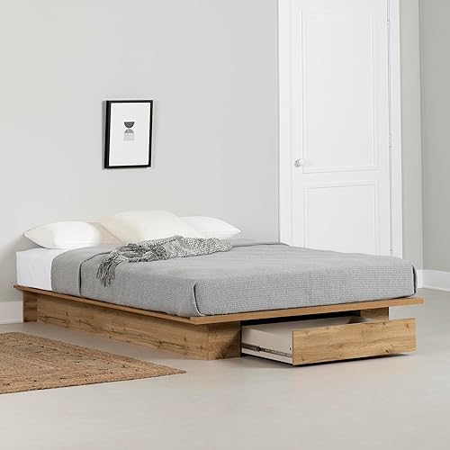 Miniatura 2 de South Shore Cama de plataforma Musano Nordik Oak, urbana moderna
