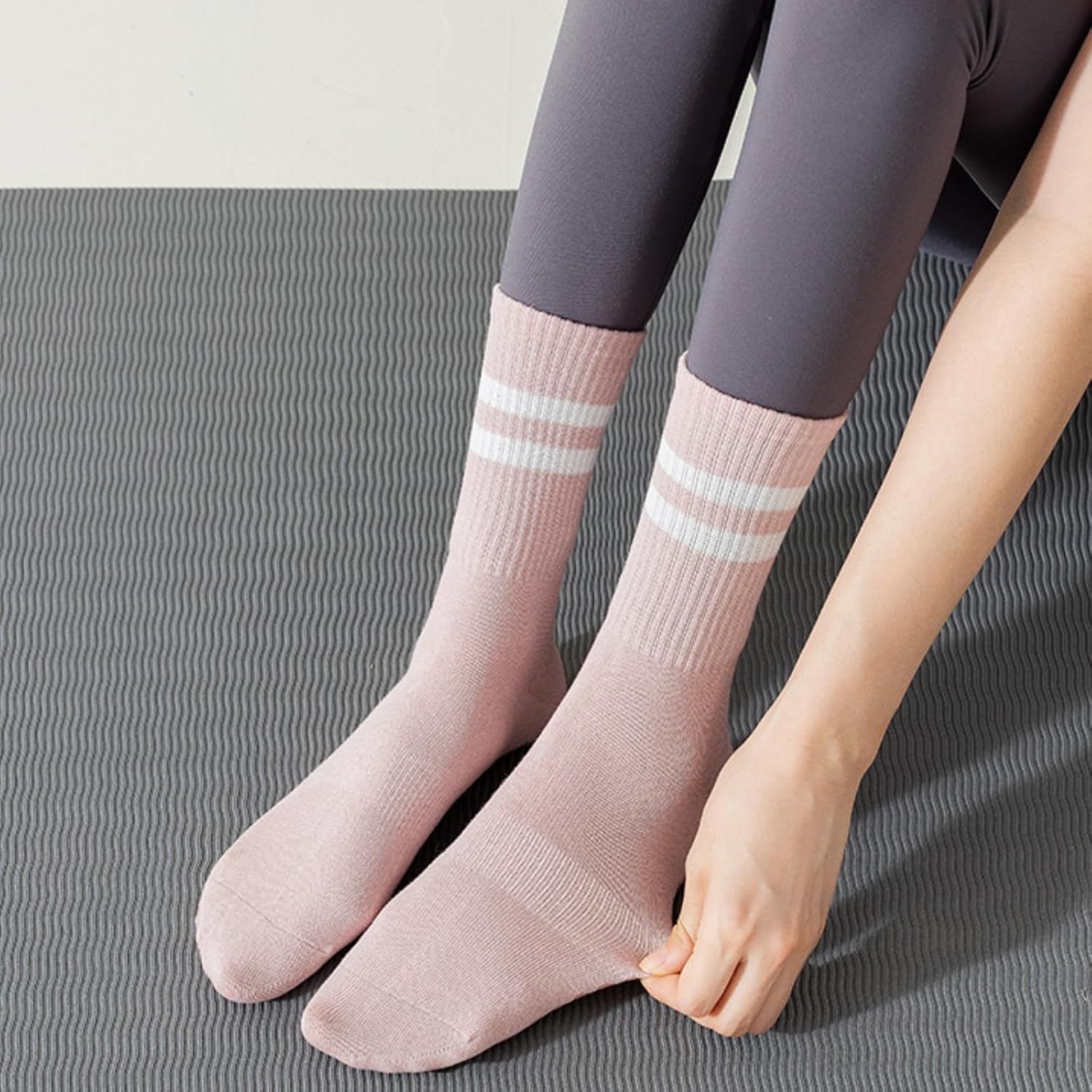 Womens Pilates Socks with Grips Non Slip Yoga Socks for Barre, Ballet, Dance, Workouts - Image 7