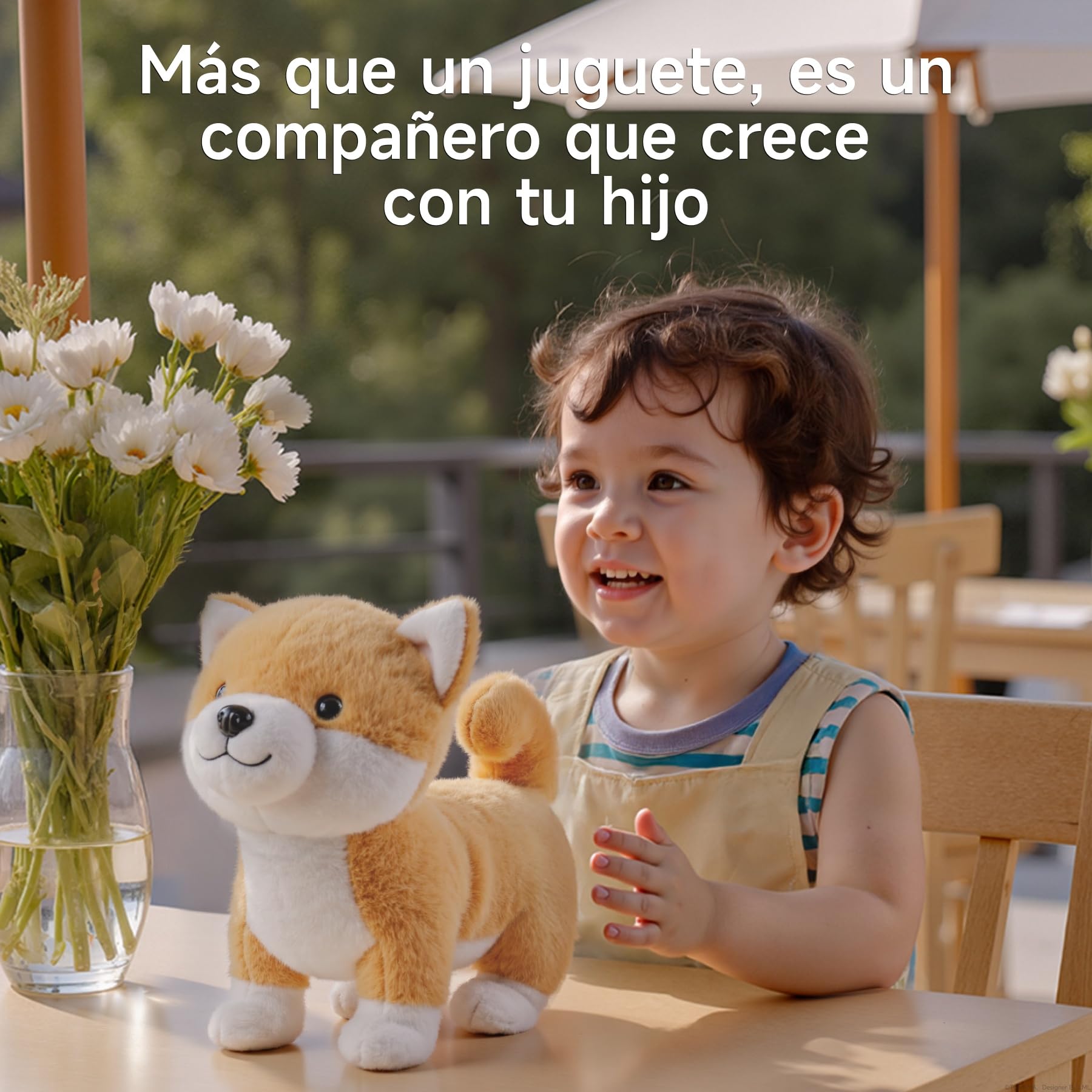 Chien en Peluche Interactif Qui Aboie et Chante, Jouet Électronique Réaliste pour Enfants