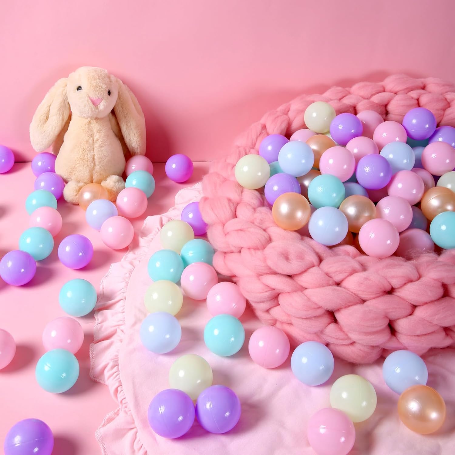 STARBOLO Ball Pit Balls - 100 170 Crush Proof Plastic Children's Toy Balls Macaron Colorful Ocean Balls for Boys Girls Birthday Party Games Pool Tent
