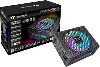 Thermaltake Toughpower PF1 ARGB 850W 80+ Platinum 16.8 Million Colors 18 Addressable LEDs 5V Motherboard Sync/Analog Controlled SLI Full Modular Power Supply PS-TPD-0850F3FAPU-1