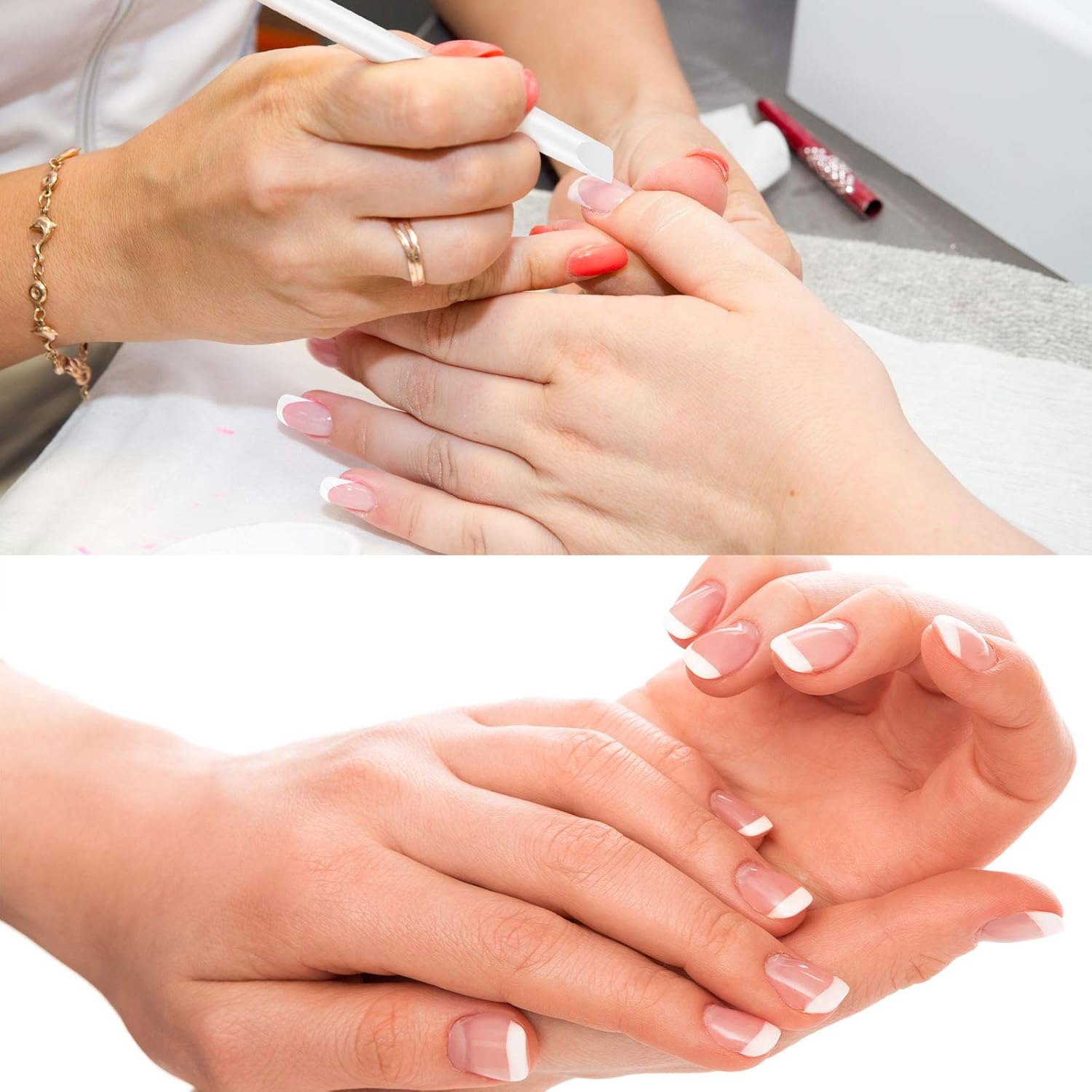 2 Pieces White Nail Pencil and Pencil Sharpener Set, 2-in-1 Nail Whitening Pencils French Nail Art Pencils with Cuticle Pusher and Handheld Pencil Sharpener for DIY French Art Manicure Supplies : Beauty & Personal Care