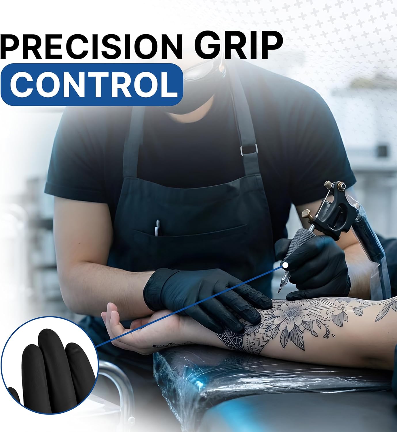 Schneider Black Nitrile Gloves, Powder Free, Disposable Gloves Latex Free for Medical Exam, Food Prep & Cleaning - Image 3