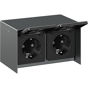 STEDDA Garden Outdoor Socket 2-Way Stainless Steel Anthracite