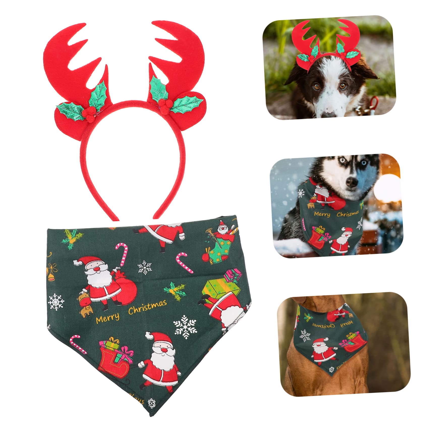 POPETPOP 3 Set di Bandane Natalizie per Cani Sciarpe E Foulard Riutilizzabili E Lavabili Accessori per Cani