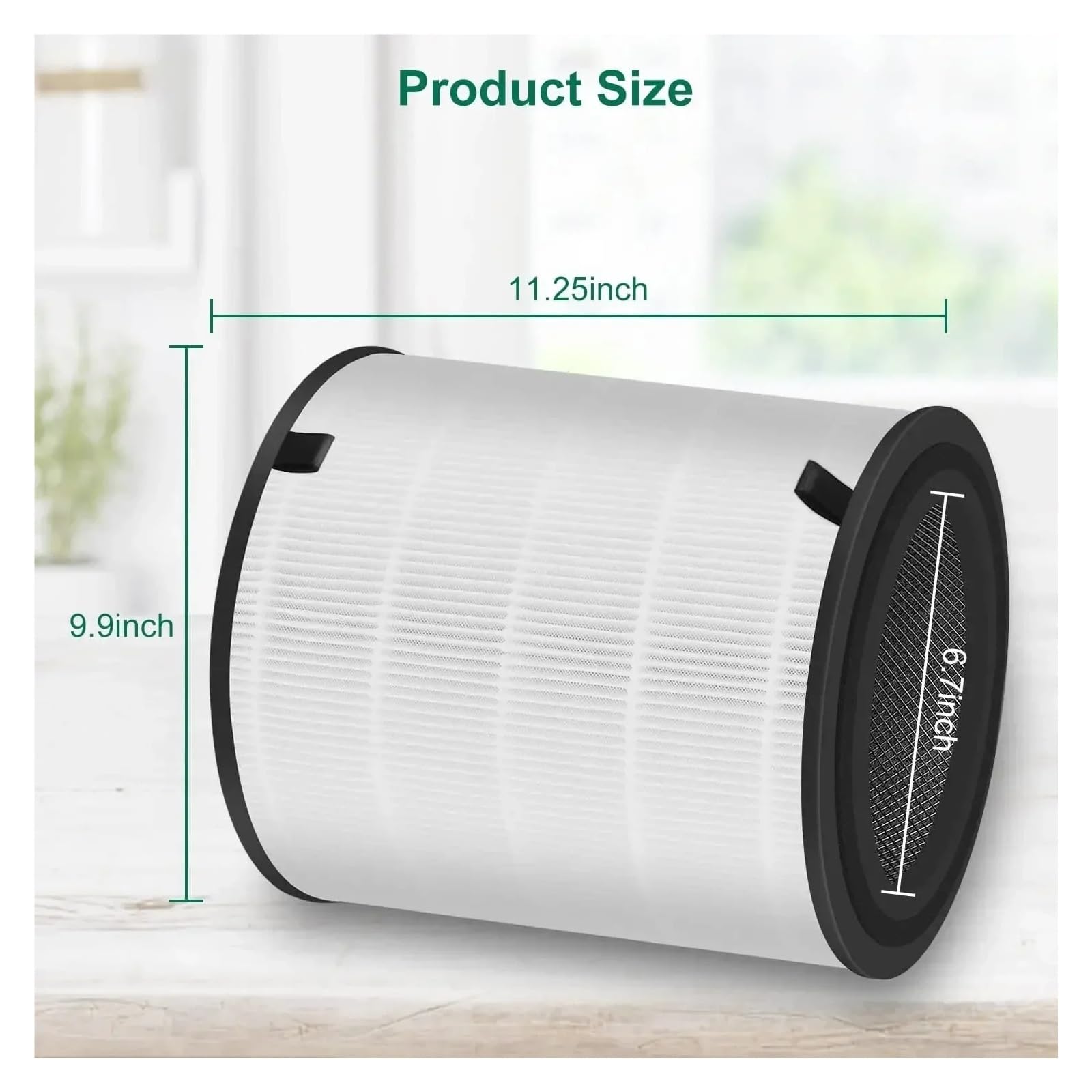 HIZON Filtro de Repuesto de carbón Activado HEPA Verdadero 3 en 1, | Compatible con purificador de aire Levoit, LV-H133 LV-H133-RF