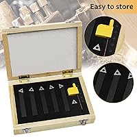 Vista 8 de Juego de 5 piezas de herramientas de torneado de carburo indexable de 3/8 "para tornos de mecanizado, 5 piezas de herramientas de torno de metal