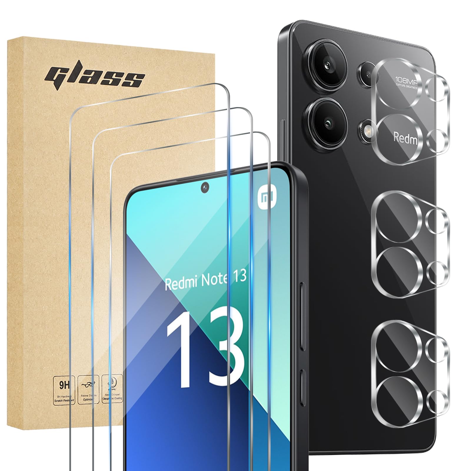 Protection écran Samsung S23 Ultra film EPU transparent et verre trempé objectif UniqueMe 4 pièces