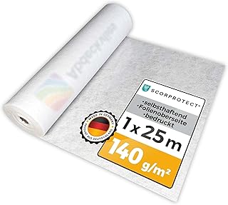 Scorprotect® Boden- und Treppenschutzvlies selbsthaftend mit Logo 1 m x 25 m 140 g/m²