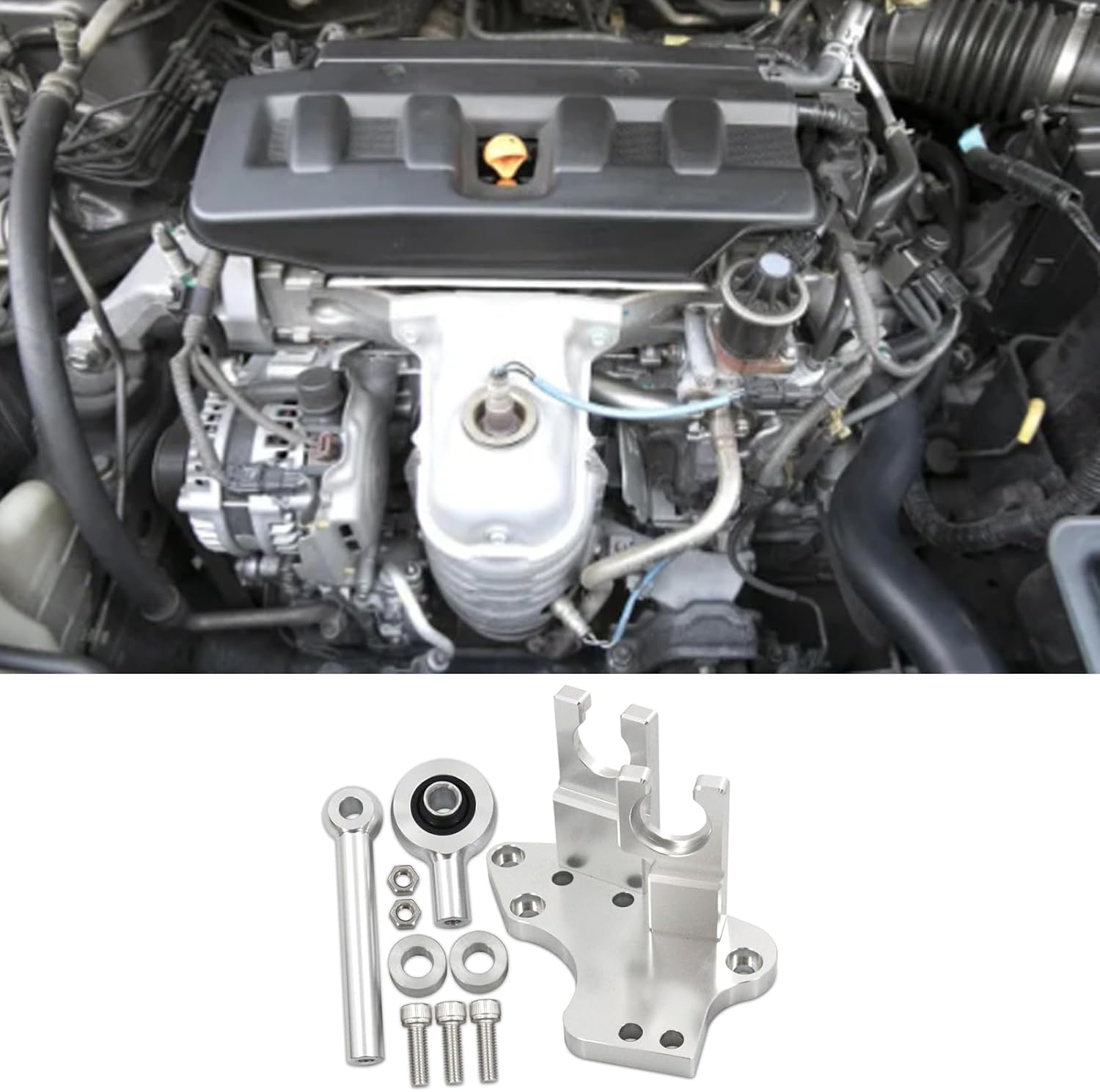 Aluminum Transmission Wire Bracket for EG6 DC2 EK9 F H Series Engine Replacement Works for 2002 2004 Model Shifter Manual Transmission Cable Alignment
