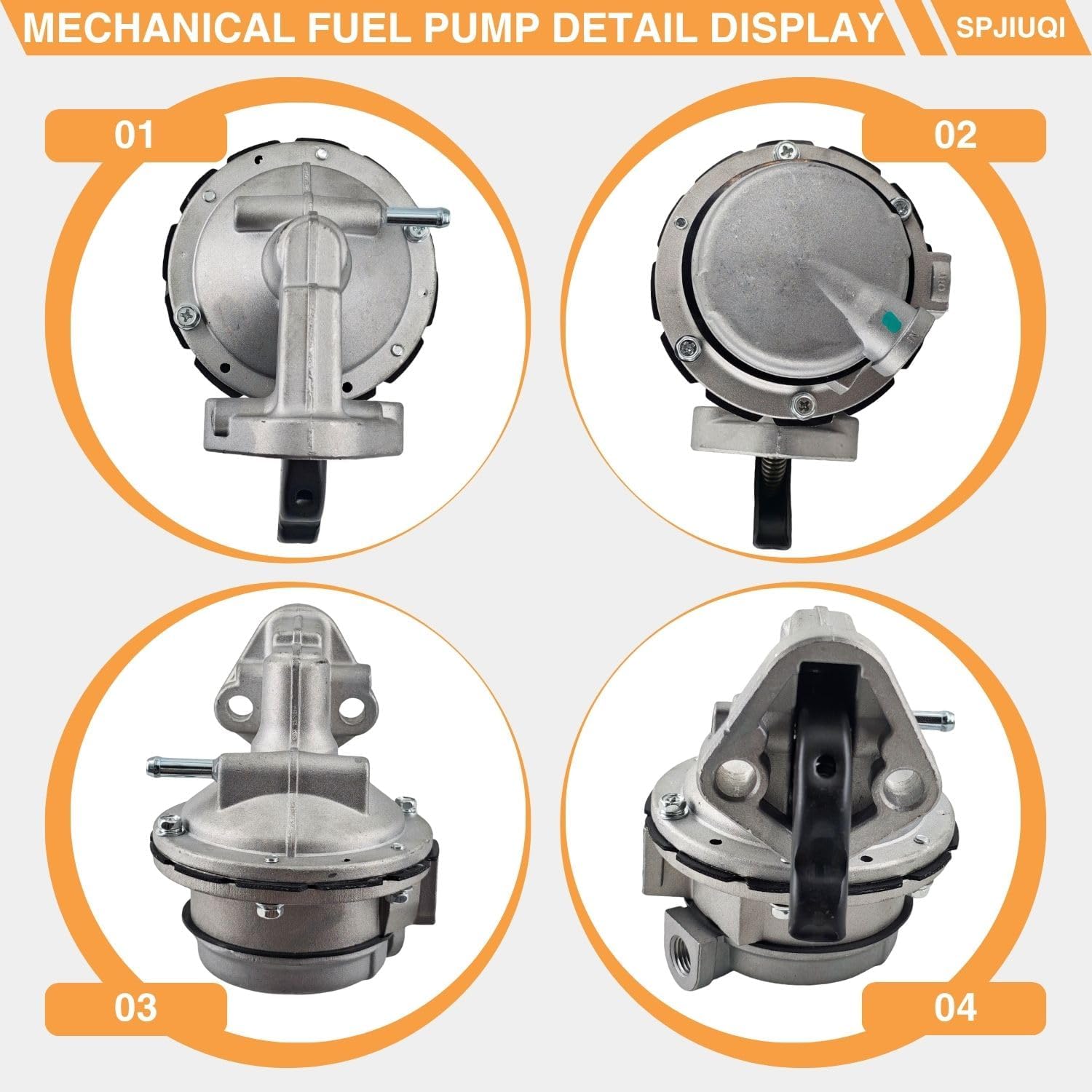 Mechanical Fuel Pump M61073 60600 SP1086MP 97401 97401A2 97401-1 4-3018 Fits 1988-1995 Mercury Mercruiser Marine Chevrolet Small Block 5.0L 5.7L 305 350 Engines