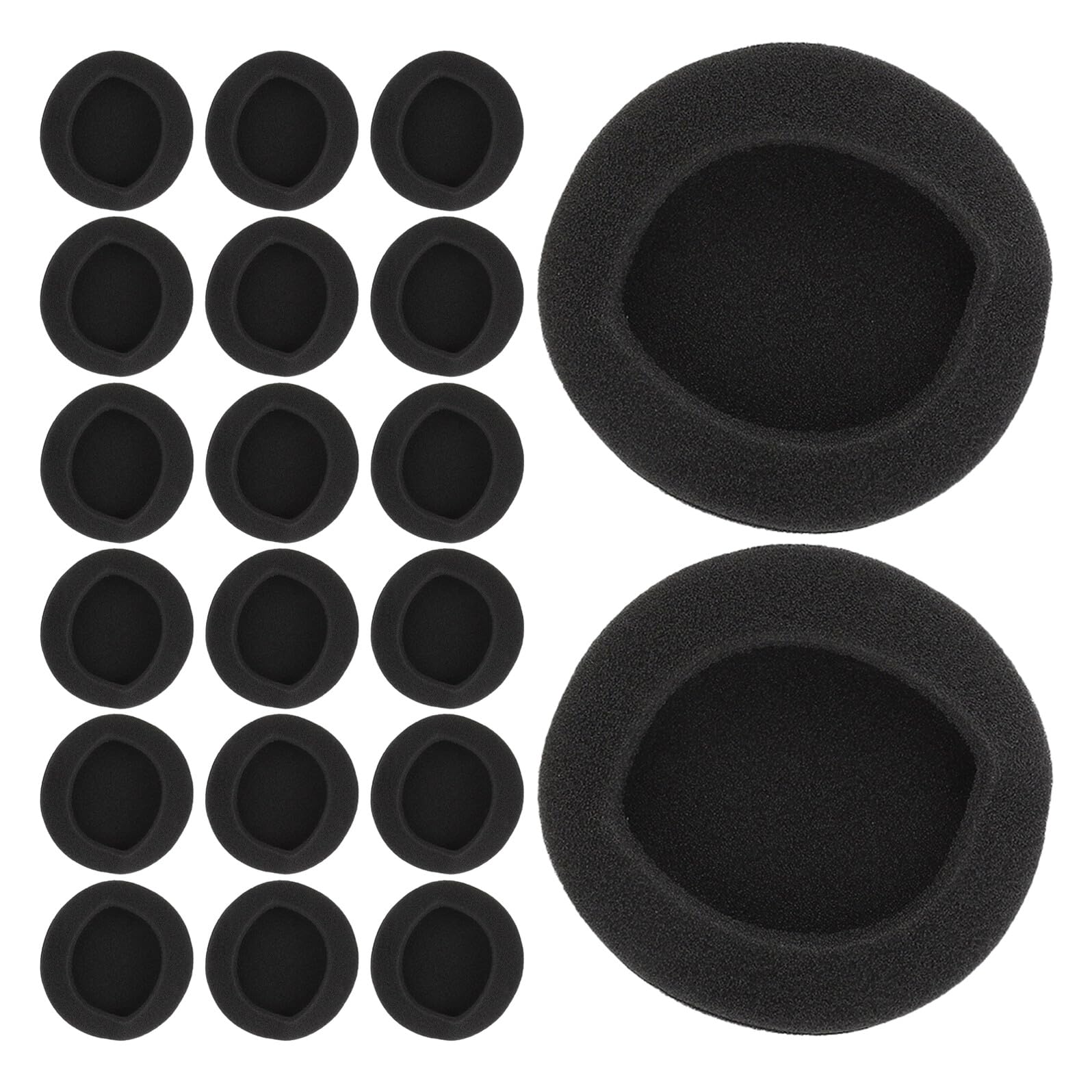 Lot de 24 Coussinets D’Écouteurs de Rechange en Mousse Souple 55Mm Compatibles Casques Audio et Gaming Isolation Phonique pour Confort Prolongé et Remplacement Facile