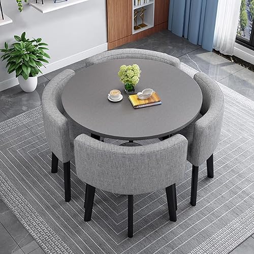 Miniatura 14 de YVYKFZD Mesa de club para sala de recepción de oficina, mesa de conferencias redonda simple, juego de mesa de comedor de cocina pequeña, juego