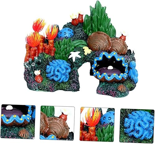 Miniatura 6 de balacoo Adornos de arrecife de coral, joyería de caracola, adornos de acuario de montaña, cueva de roca, accesorios de pecera de arrecife de coral
