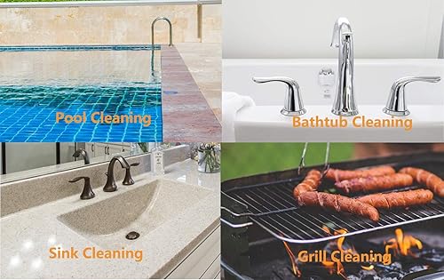 Miniatura 7 de Escobilla de inodoro de piedra pómez para limpiar la taza del inodoro con asa, almohadilla para limpieza de piedra pómez, paquete de 4