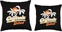 Vista 3 de Ballard California 70s Retro Sun Palm Trees - Almohada de recuerdo
