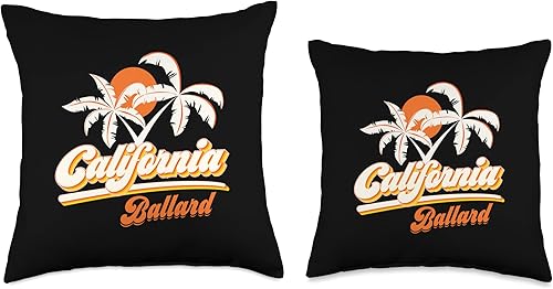Miniatura 3 de Ballard California 70s Retro Sun Palm Trees - Almohada de recuerdo