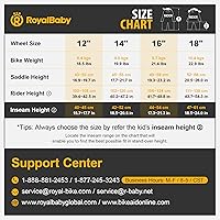 Vista 7 de Royalbaby EZ Kids Innovation - Bicicleta de aprendizaje 2 en 1 con pedal y equilibrio, 12141618 pulgadas, para niños y niñas de 3 a 9 años, varios