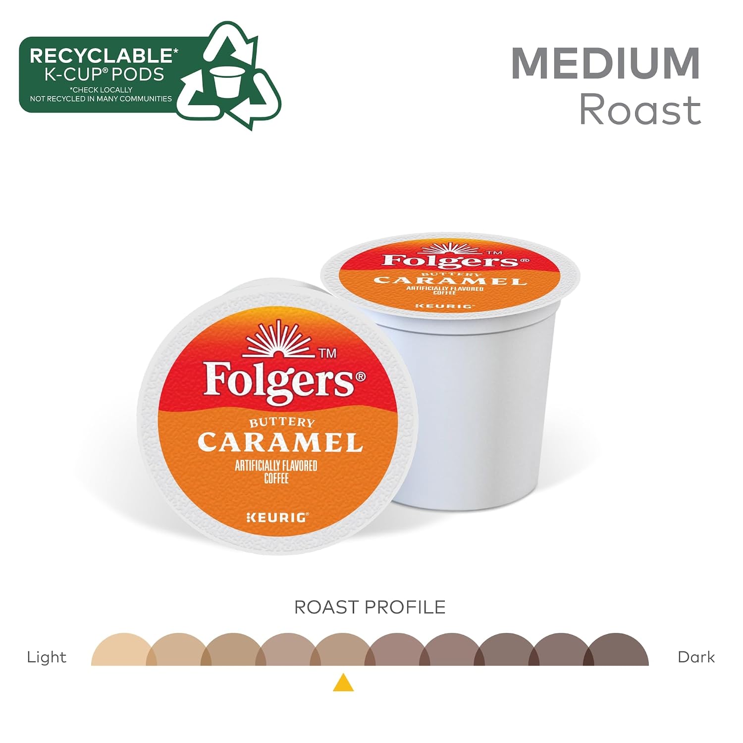 Folgers® Keurig® Single Serve K-Cup® Pods, Buttery Caramel, 24ct
