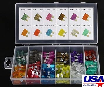 120 Pieces 1-40 AMP Blade Fuse Assortment Auto Car Truck Motorcycle Kit ATC ATO