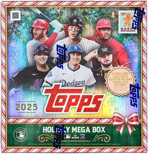 2025 Topps Holiday Baseball Trading Card Mega Box - Look