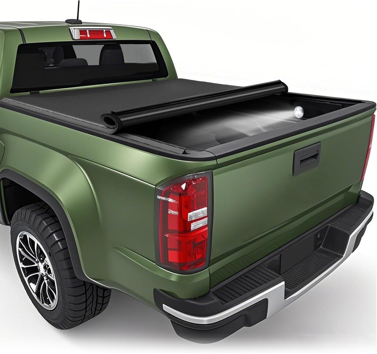 TNMT Soft Roll-up Truck Bed Tonneau Cover Compatible with 2015-2025 Chevy Colorado/GMC Canyon 6.2ft (74") Bed
