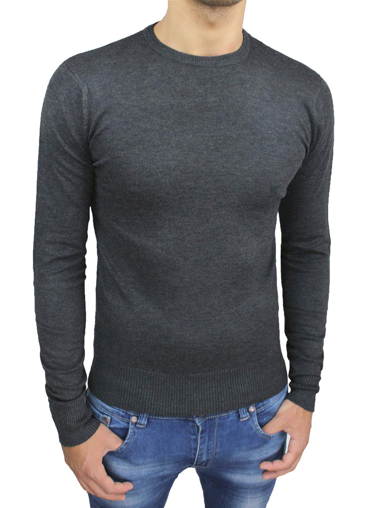 Evoga Maglione Pullover Uomo Slim Fit Casual Invernale Maglioncino Golf Girocollo Maglia
