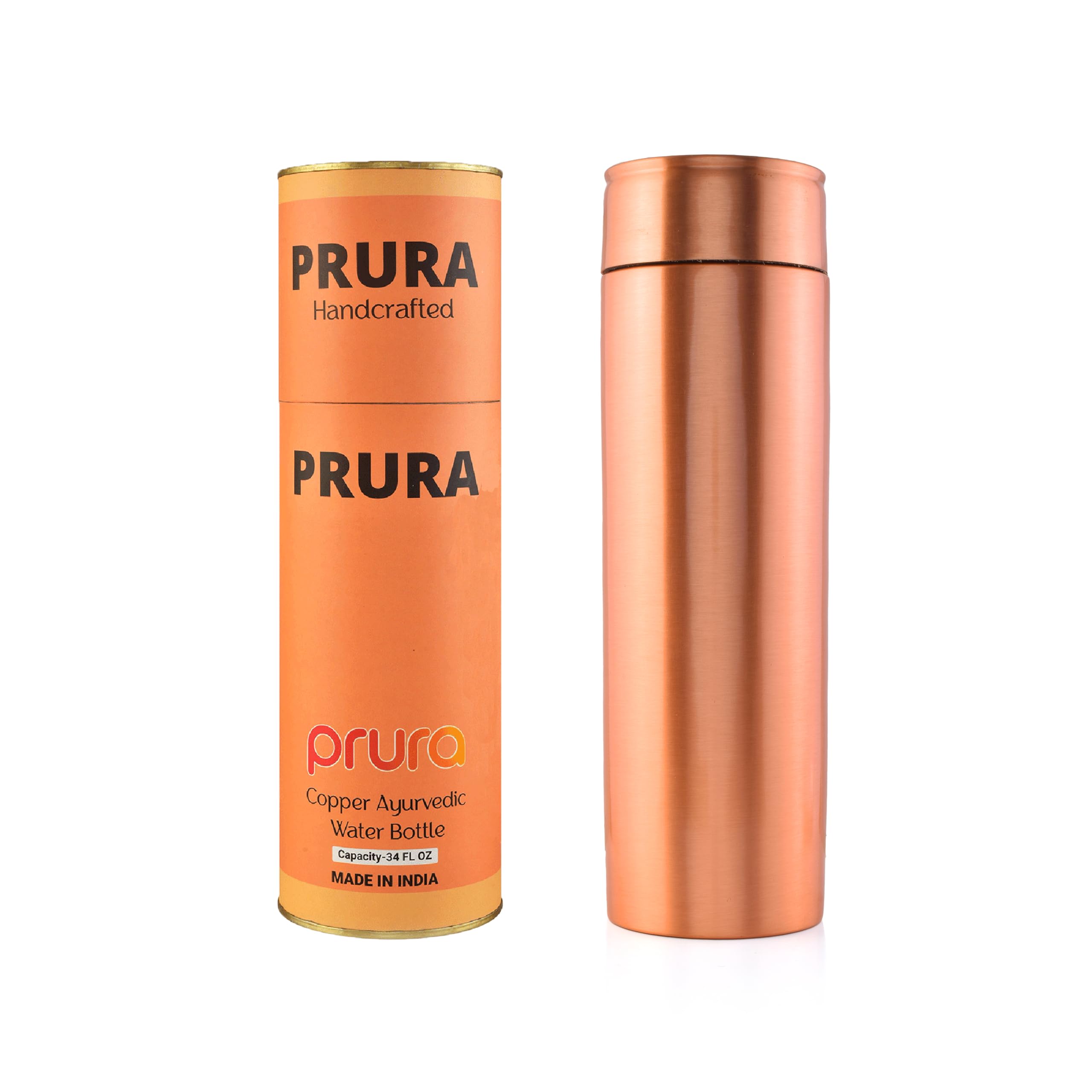 PRURA Copper Water Bottle A Leak Proof Ayurvedic Pure Copper Vessel