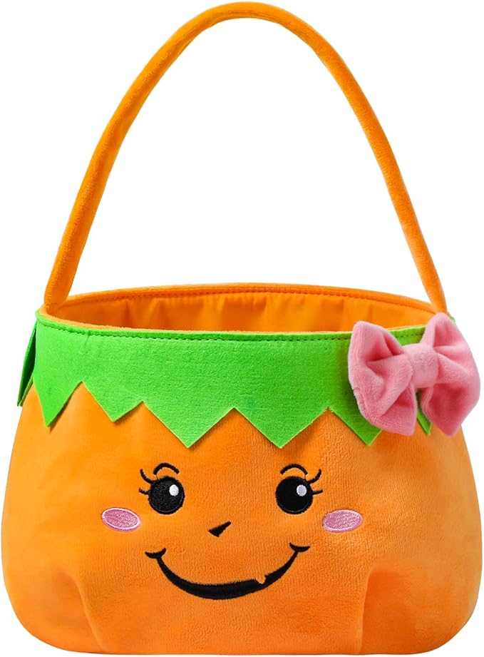 Halloween Trick or Treat Bags Candy Basket Tote Gift Bucket