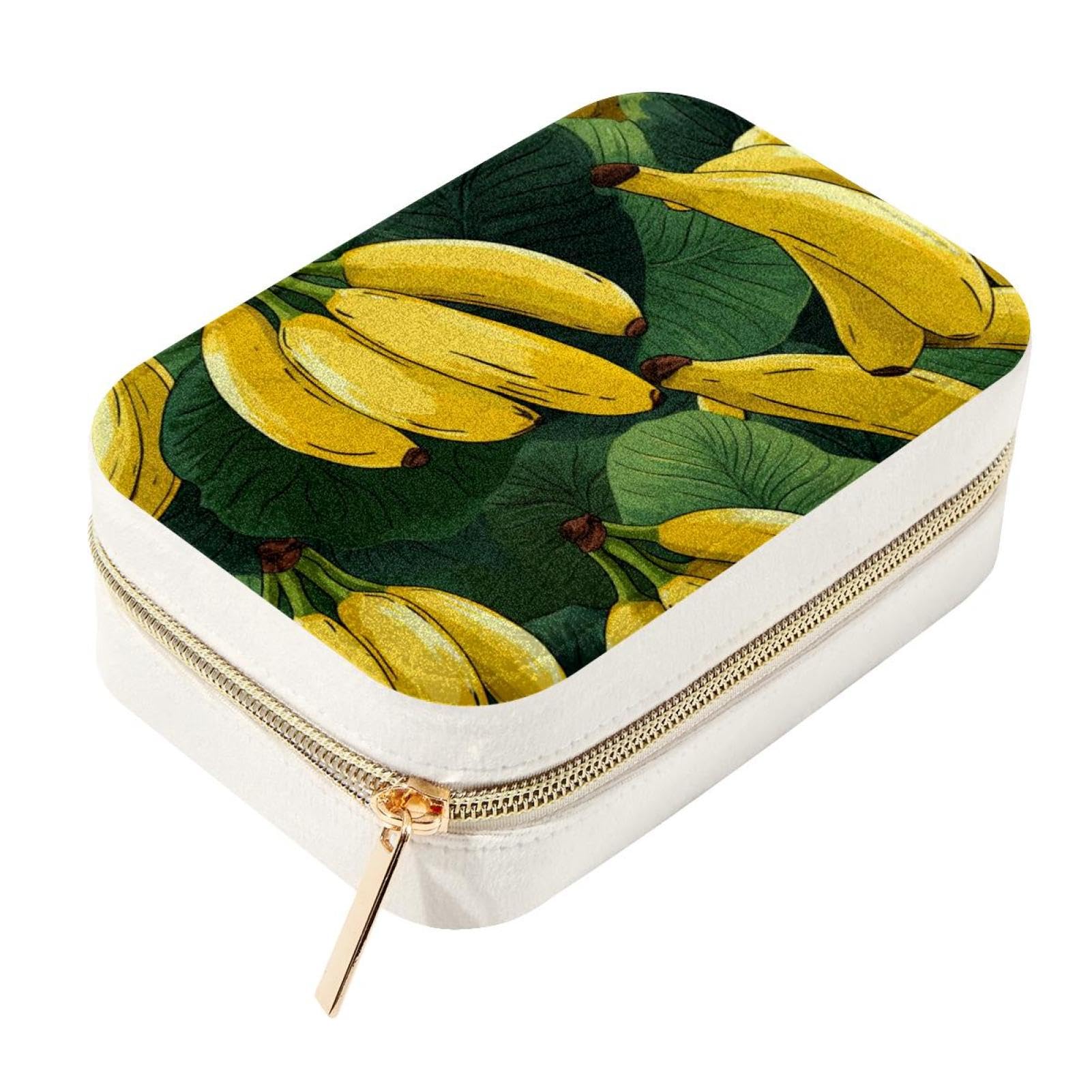 Étui de voyage pour bijoux et motif banane chic pour organiser vos bracelets