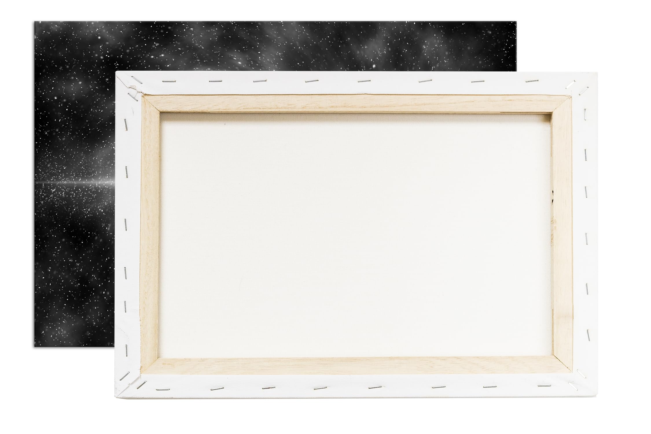 deyoli Ilustración de un agujero negro. Formato: 90 x 60 cm. Efecto: negro/blanco como lienzo, diseño listo enmarcado en marco de madera auténtica, impresión digital de alta calidad con marco
