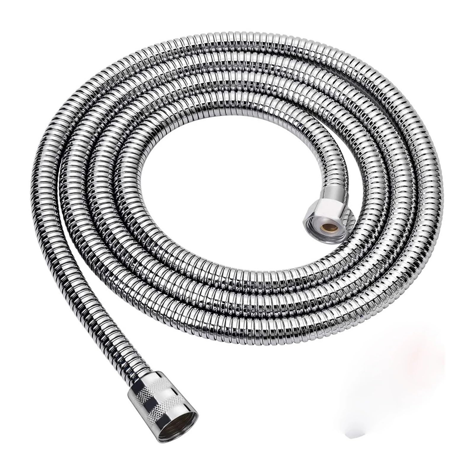 Kdberhfsa Silver 1.5/2M Black Sus 304 Flexible Shower Hose Long Bathroom Shower Water Hose Extension Plumbing Pipe Pulling Tube Bath Accessories(,150Cm-59In)