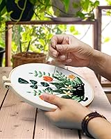 Vista 4 de Embroidery Kit for Adult for Beginners, 5 Sets Black Cat and Flower Embroidery Kit for Beginners Include Embroidery Cloth Hoops Threads for Craft