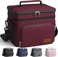 Vista 17 de HOTOR Lonchera térmica para hombres y mujeres, lonchera a prueba de fugas con 4 bolsillos, correa ajustable, ideal para el trabajo, picnic, viajes