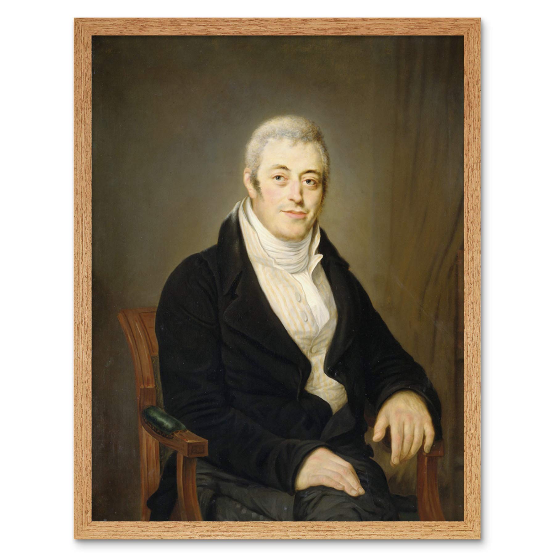 Artery8 Moritz Portrait Jonas Daniel Meijer Painting Art Print Framed Poster Wall Decor 12x16 inch