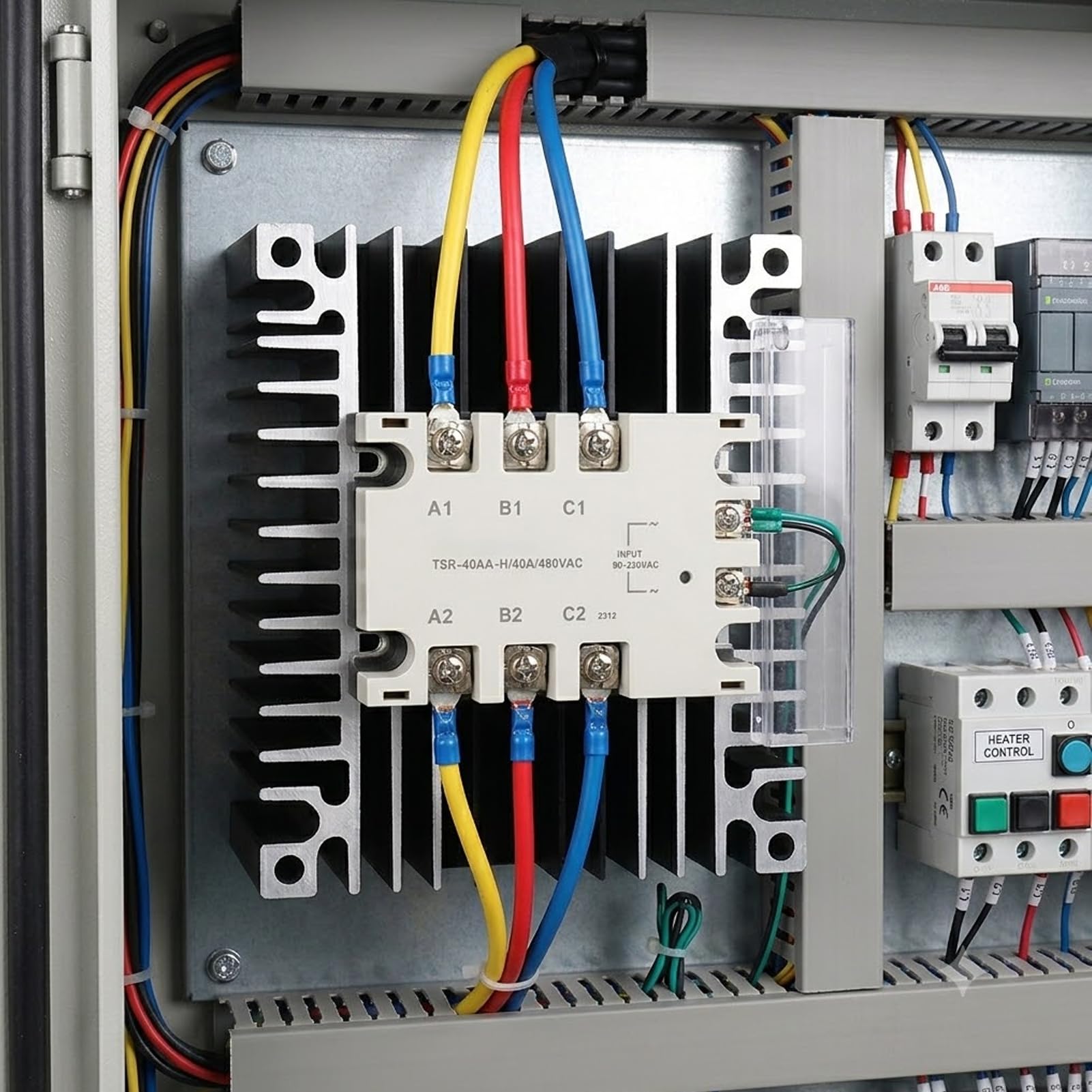 Relè a stato solido trifase 40A CA SSR 90‑250VAC Carico 24‑480VAC TSR‑40AA H per automazione industriale