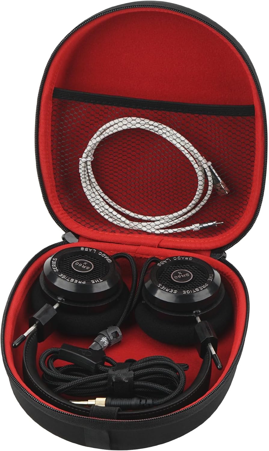 Linkidea Headphones Carrying Case Compatible with Grado SR80, SR80e, SR80i, SR60, SR325 and More, Replacement Hard Shell Travel Bag with Cable, Charger Storage (Black) - Image 2