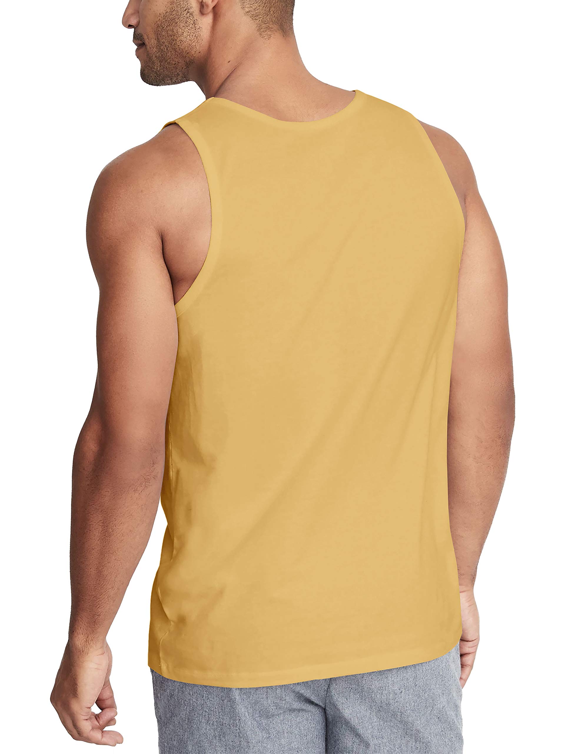 Hat and Beyond Camiseta sin mangas para hombre, suave, para boxeo, gimnasio, camiseta lisa