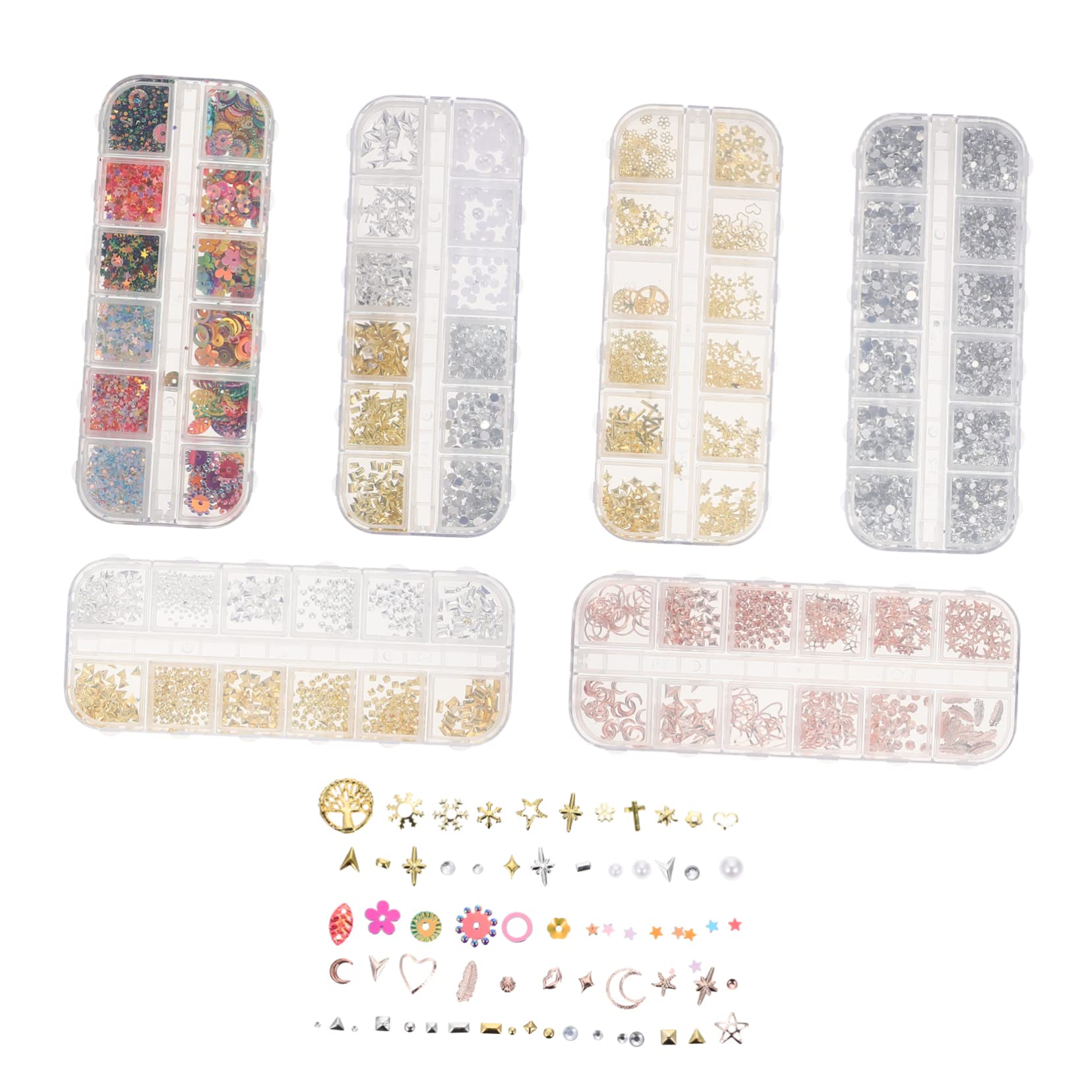 PLAFOPE Decoraciones De Uñas Brillos y Perlas Kit Accesorios Para De Uñas Para Manicura