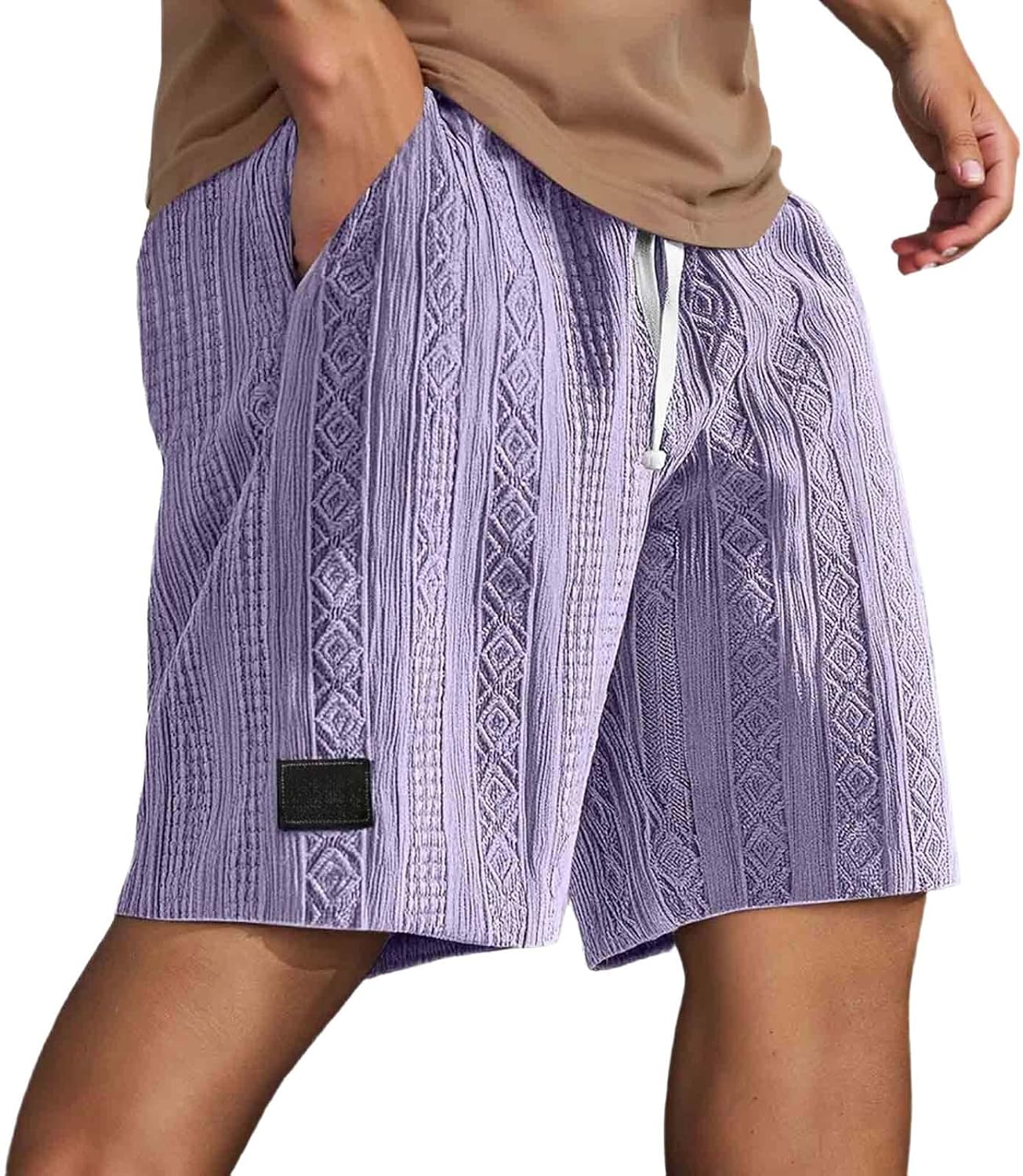 Shorts casuales deportivos para hombre talla M violeta miniatura 1