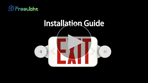 FREELICHT 12 Pack Red Led Exit Signs with Emergency Lights
