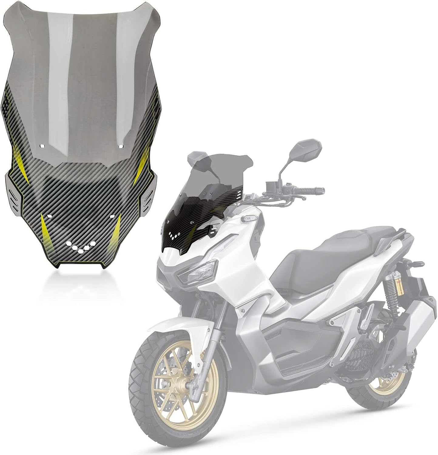 PSLER Windshield for ADV150 2019-2023 and for ADV 160 2023-2026 Windscreen Deflector for ADV Motorcycle Accessories (Smoke)