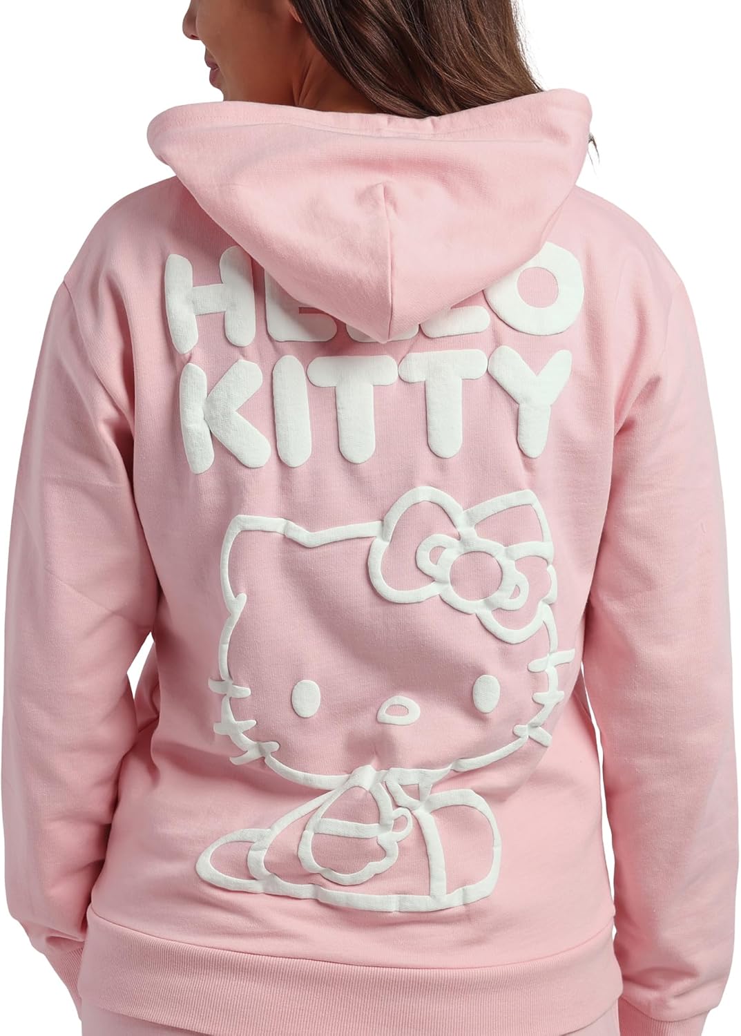 Bioworld Hello Kitty Line Art Kitty Women's Pink Hoodie & Jogger Set - Image 4