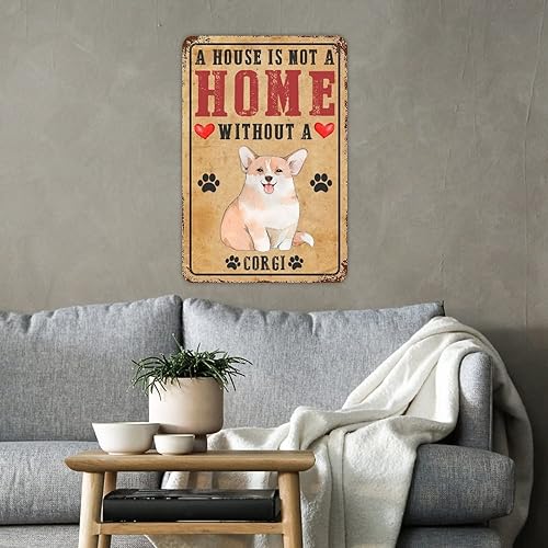 Vista 82 de Letrero de metal con texto en inglés «A House is Not A Home Without A Dogo Argentino» («A House is Not A Home Without A Dogo Argentino»)