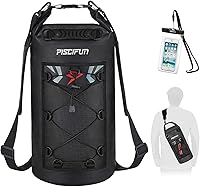 Vista 15 de Piscifun Bolsa seca, mochila flotante impermeable 10L/20L/30L/40L con funda impermeable para teléfono para navegación, kayak, pesca