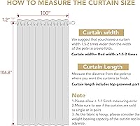Vista 293 de H.VERSAILTEX Cortinas 100% opacas con aislamiento térmico, texturizadas, de lino, con bloqueo completo de calor y luz, para sala de estar y Negro