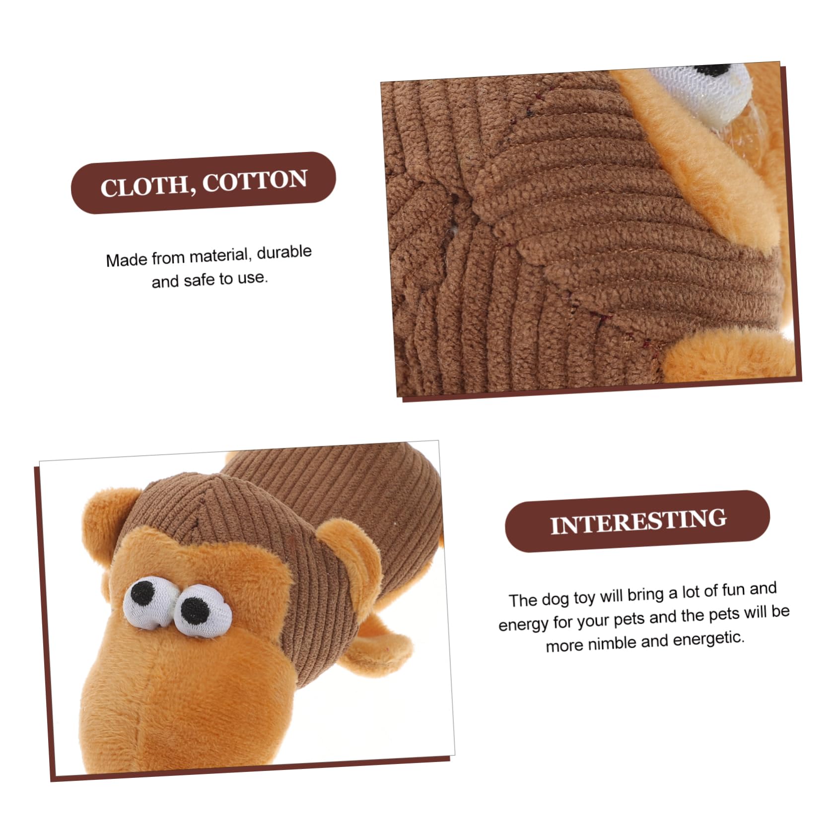 BESPORTBLE Jouet pour Chien Peluche à Mordre avec Jouet Interactif pour Chiots Et Chiens Activité Et Détente Noël