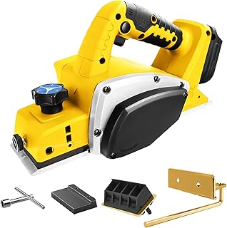 Cordless Handheld Planer Compatible with Dewalt 20V Max Battery(No Battery) Electric Power Planer, Brushless 15000RPM Portable 3-1/4 Inch Power Wood Planer for Woodworking,Carpenter Home DIY