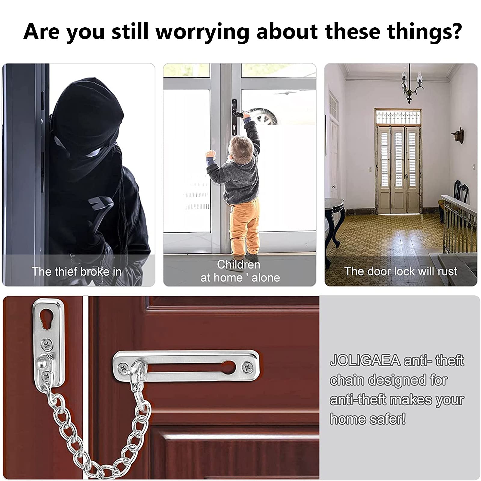 Catena Di Sicurezza Per Porte In Acciaio Inox - Antifurto Per Casa E Appartamenti - Foto 10