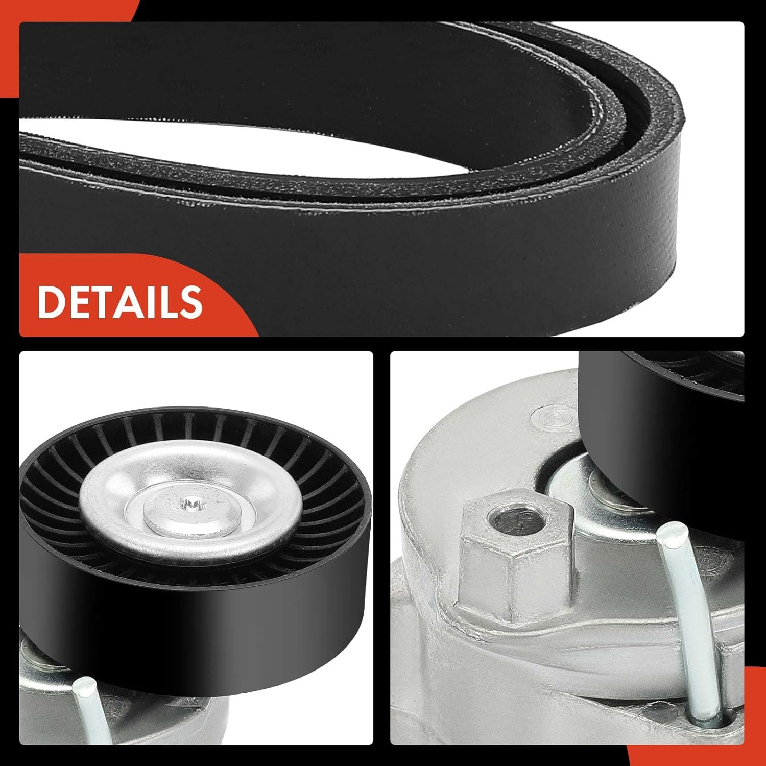 A-Premium Engine Serpentine Belt Drive Kit Compatible with Mercedes-Benz X164 Series GL450 2008-2009 4.7L
